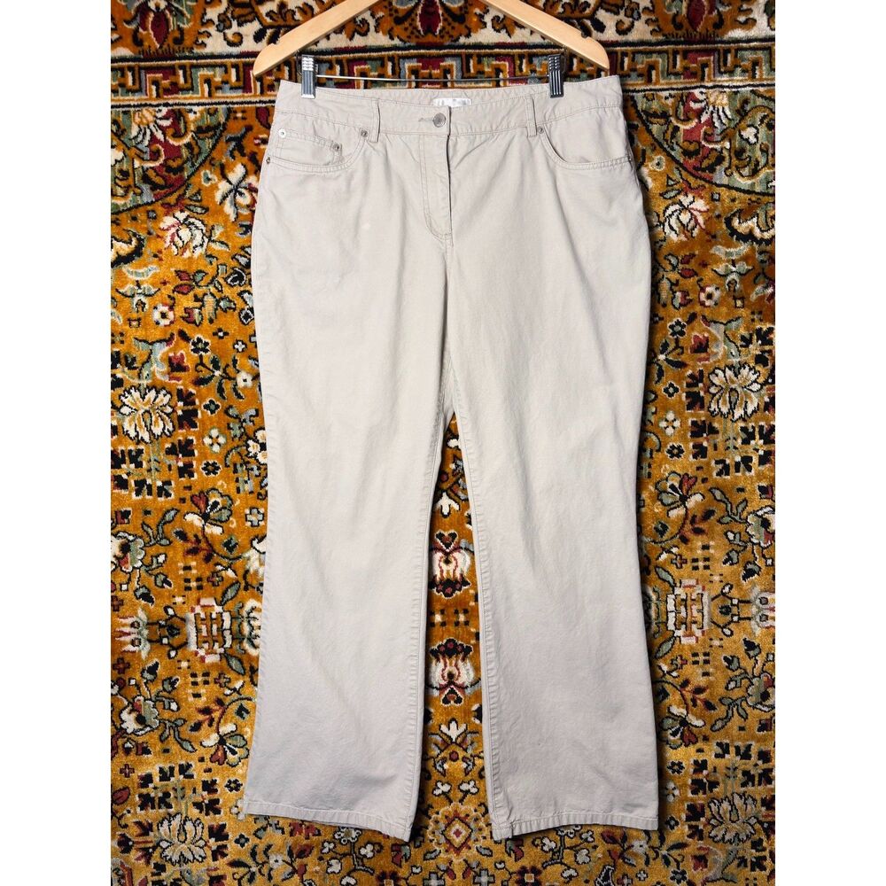 Early 00s Isaac Mizrahi x Target Khaki Pants Size 14 Y2K 100% Cotton Workwear